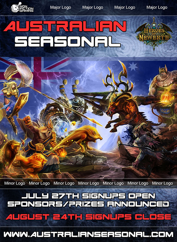 Australian Seasonal : Heroes of Newerth Tournament Digital Poster